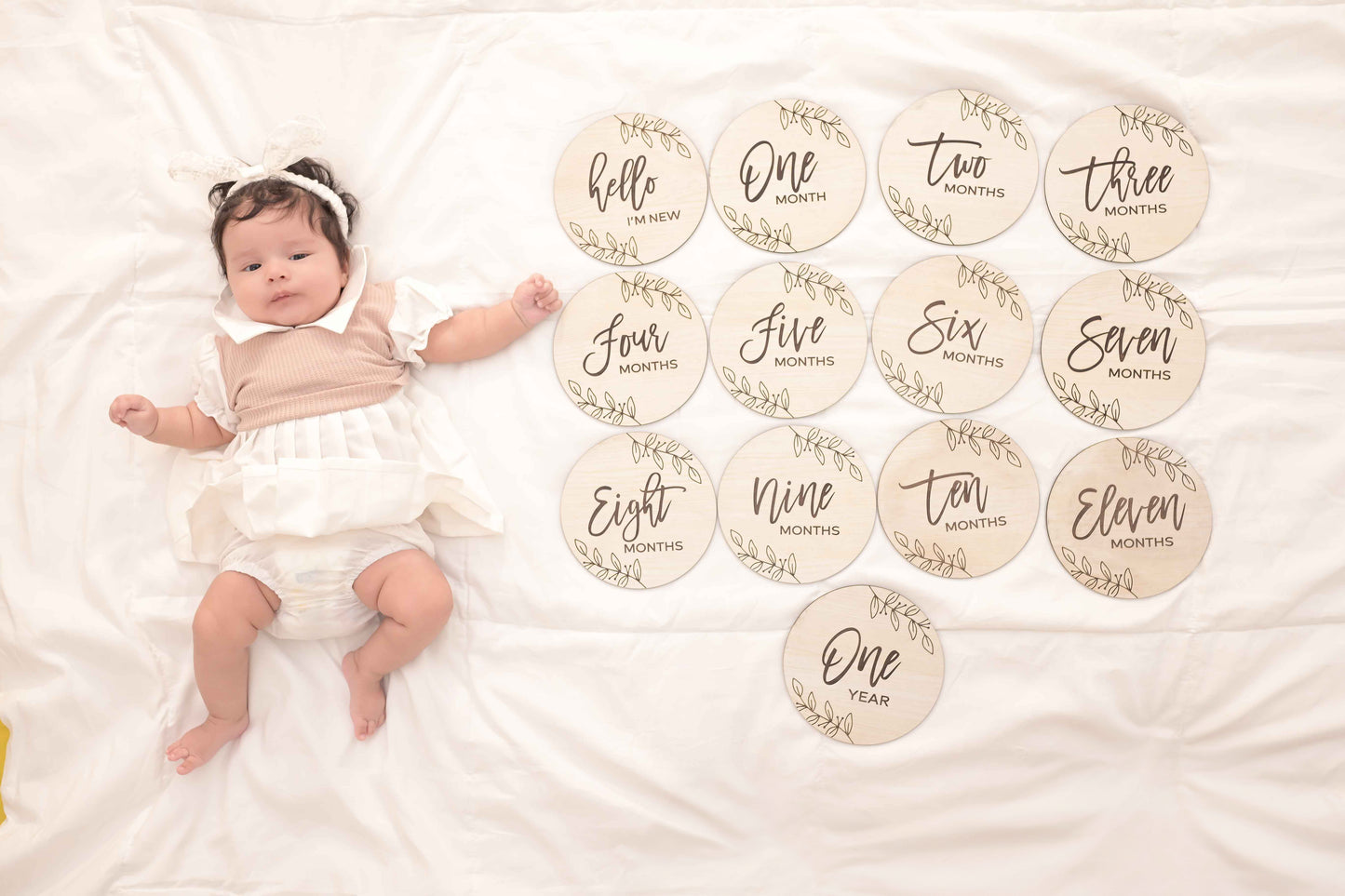 Milestone MDF cards for baby